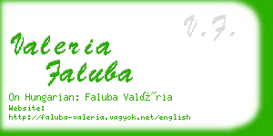 valeria faluba business card